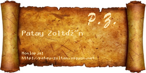 Patay Zoltán névjegykártya